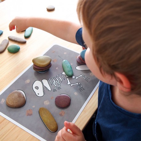 36 piedras tambaleantes ECO- JUNIOR con tarjetas de actividades