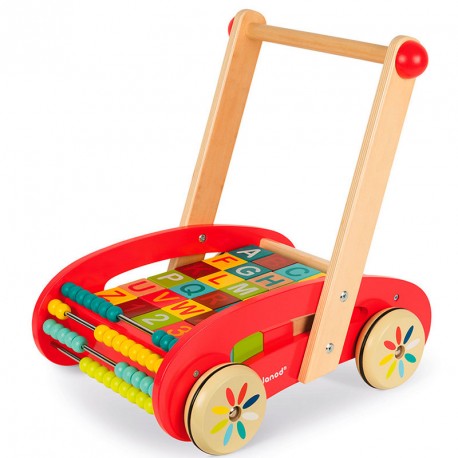 Carrito ABC Buggy Tatoo - Andador con bloques de madera