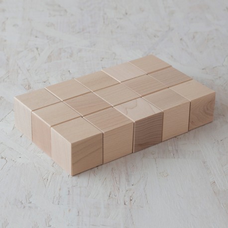 15 Cubos 50mm Bloques de madera de construcción
