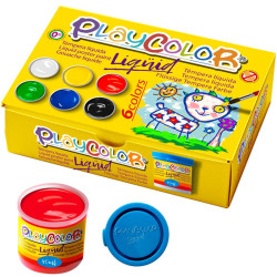 6 PlayColor Liqüid 40ml colors bàsics - Témpera líquida