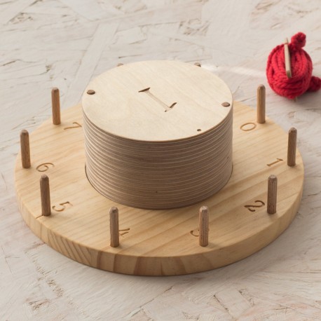 Círculo de creación de madera Waldorf/Montessori - para aprender a multiplicar