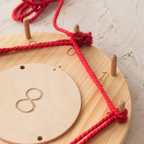 Círculo de creación de madera Waldorf/Montessori - para aprender a multiplicar