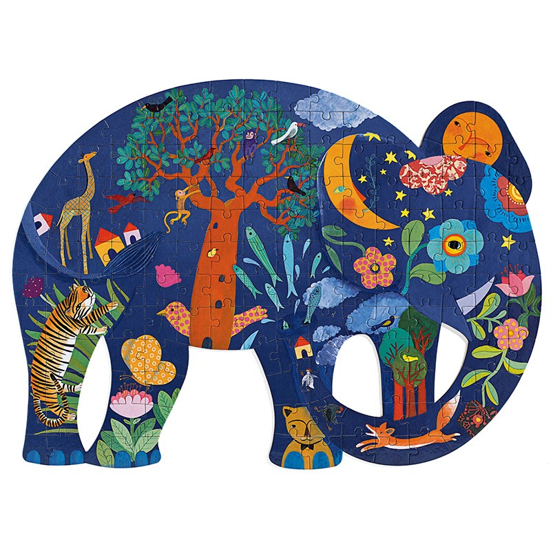 Puzzle Art Elefante 150 pzas. de Djeco envío 24/48 h - kinuma.com tienda de juegos educativos