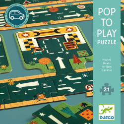 Puzzle gigante Pop to Play Carreteras  - 21 pzas.