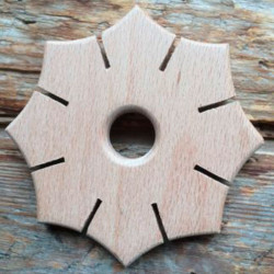Estrella de fusta per a teixir