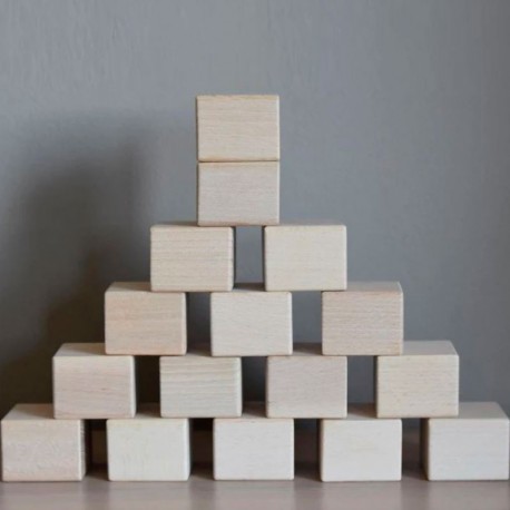 16 bloques básicos de madera natural - Just Blocks - juguete de madera