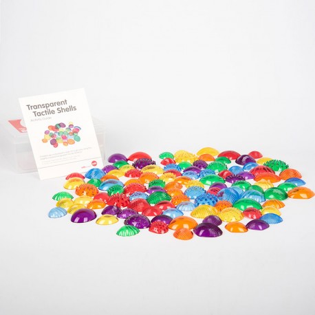108 petxines tàctils de colors transparents amb guia d'activitats