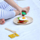 Set de desayuno - comida de madera para el juego simbólico