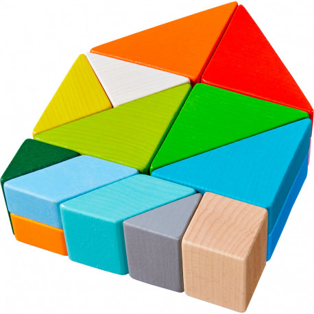 Cub Tangram - Joc de composició de fusta en 3D