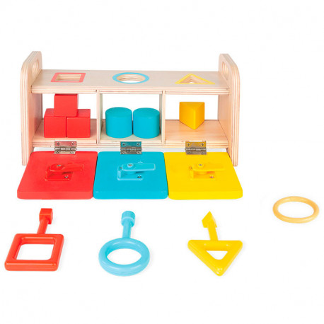 La caixa de claus Essentiel - joc de classificació de formes i colors