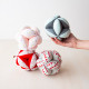 Pelota Montessori Triángulos Mint Gris - pelota de tela