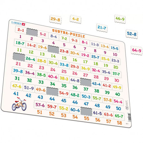 Puzle Educativo Larsen Substra-Puzzle Restas 58 piezas