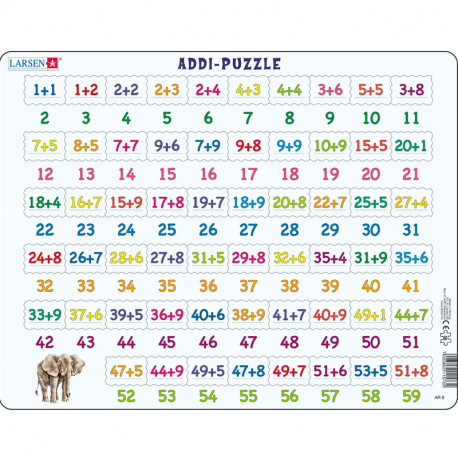 Puzle Educativo Larsen Addi-Puzzle Sumas 58 piezas