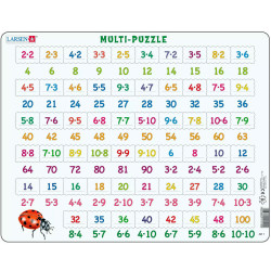 Puzle Educativo Larsen 58 piezas - Tabla de multiplicar (verde)