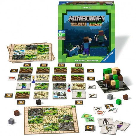 Minecraft Builders & Biomes - juego de mesa de estrategia
