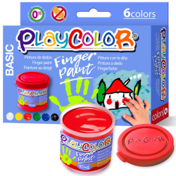 6 PlayColor Finger Paint 40ml colors bàsics - Pintura de dits