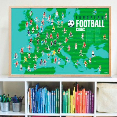 Gran Póster de pegatinas - Clubs de Fútbol europeos