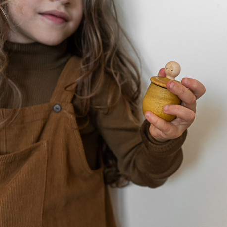 Little Things Amarilla - cajita de tesoros de madera