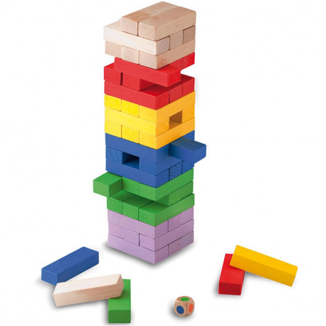 Block to Block Colores de madera - juego de destreza