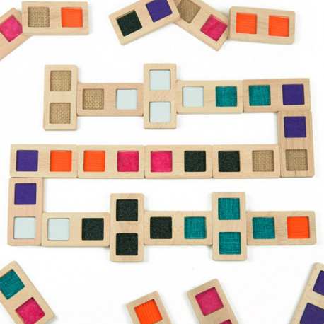 Domino de Textures - Joc clàssic de fusta gran format