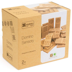 Domino Sensorial - Joc clàssic de fusta de gran format