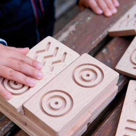 Domino Sensorial - Juego clásico de madera gran formato