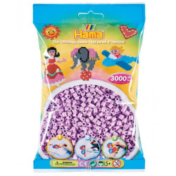 3000 perlas Hama Midi lila pastel (bolsa)