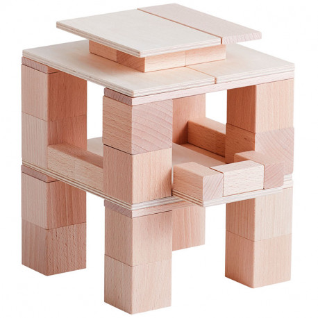Bloques de construcción con sistema Clever Up 3.0 - 108 piezas de madera