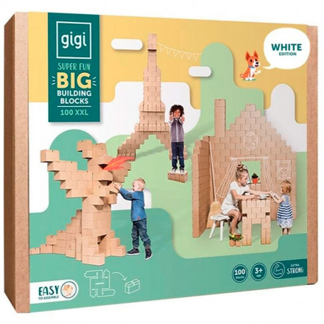 GIGI BLOKS XXL - sistema creativo de 100 bloques de construcción de cartón