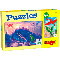 2 puzles Dracs - 24 peces