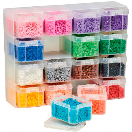 Caja almacenamiento Hama grande con 16.000 perlas Hama Midi