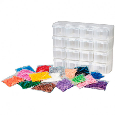 Caja almacenamiento Hama grande con 16.000 perlas Hama Midi