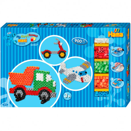 Mis Primeras Hama Beads Maxi - Caja regalo Avión y Camión