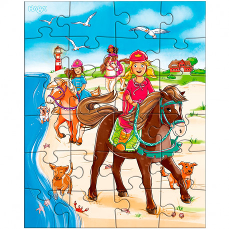 3 puzzles Amigas de los caballos- 24 piezas