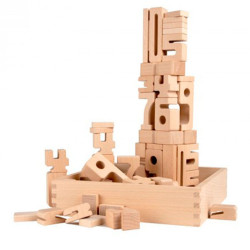 SumBlox MINI Set Iniciación - 38 piezas de madera de haya + fichas de actividades