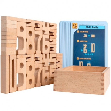 SumBlox MINI Kit Iniciació - 38 peces de fusta de faig + fitxes d'activitats