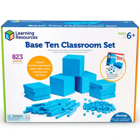 Base 10 - Set de conceptos numéricos set para el aula 823 piezas