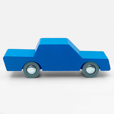 Coche retráctil de madera Azul para Carretera Flexible de caucho waytoplay