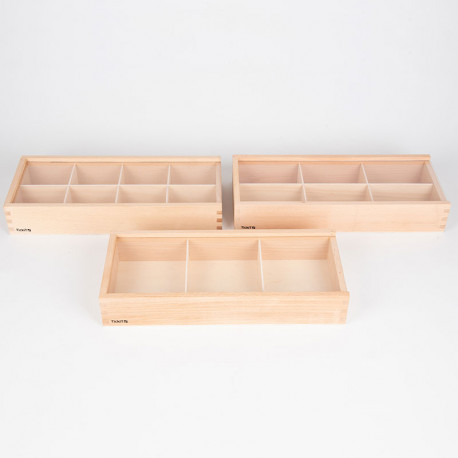 3 caixes de descobriment de fusta