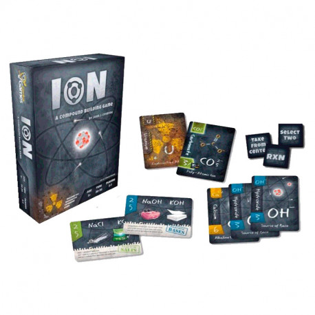 ION - Juego de construcción de compuestos + expansiones para 2-4 jugadores