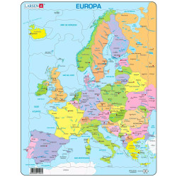 Puzle Educativo Larsen 37 piezas - Mapa Europa Política (catalán)