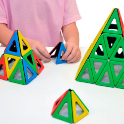 Magnetic Polydron 60 triángulos isósceles imantadas - juguete de formas geométricas especiales