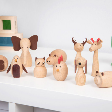 Animals de fusta - 10 figures