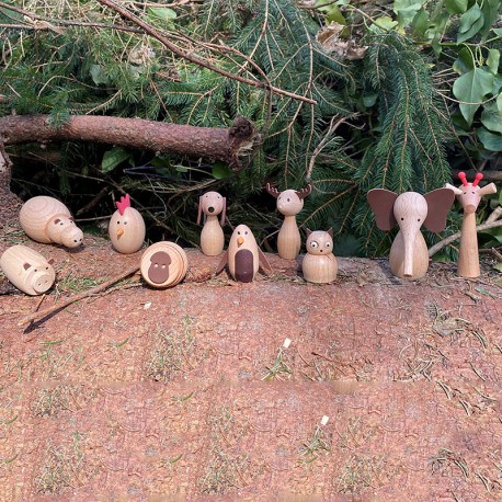 Animales  de madera - 10 figuras