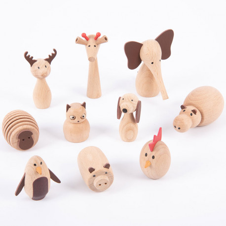 Animals de fusta - 10 figures