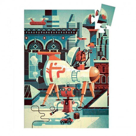 Puzzle Silueta Bob el Robot - 36 pzas.