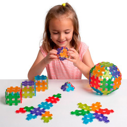 Polydron Hashmag traslúcido Set para el aula -  72 piezas imantadas