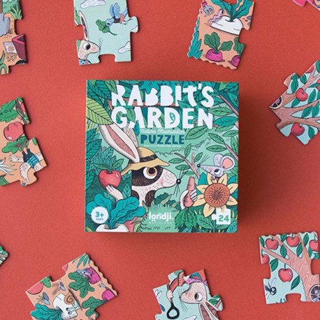 Puzle de bolsillo Look&Find - Rabbit's Garden 24 piezas