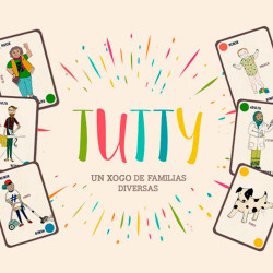 Tutty - Un juego de cartas de familias diversas en gallego