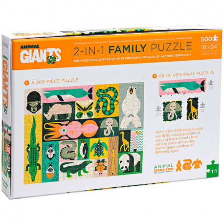 Puzle Familiar Giants Animales - 500 piezas